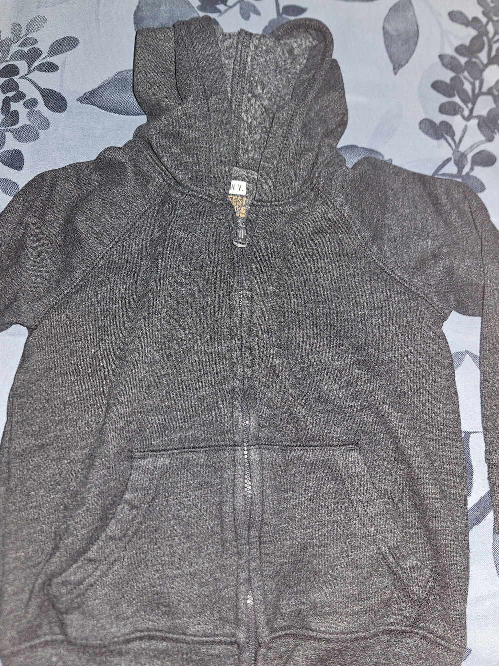 Toddler Kids 5t Dark Charcoal Gray Zip-Up Hoodie